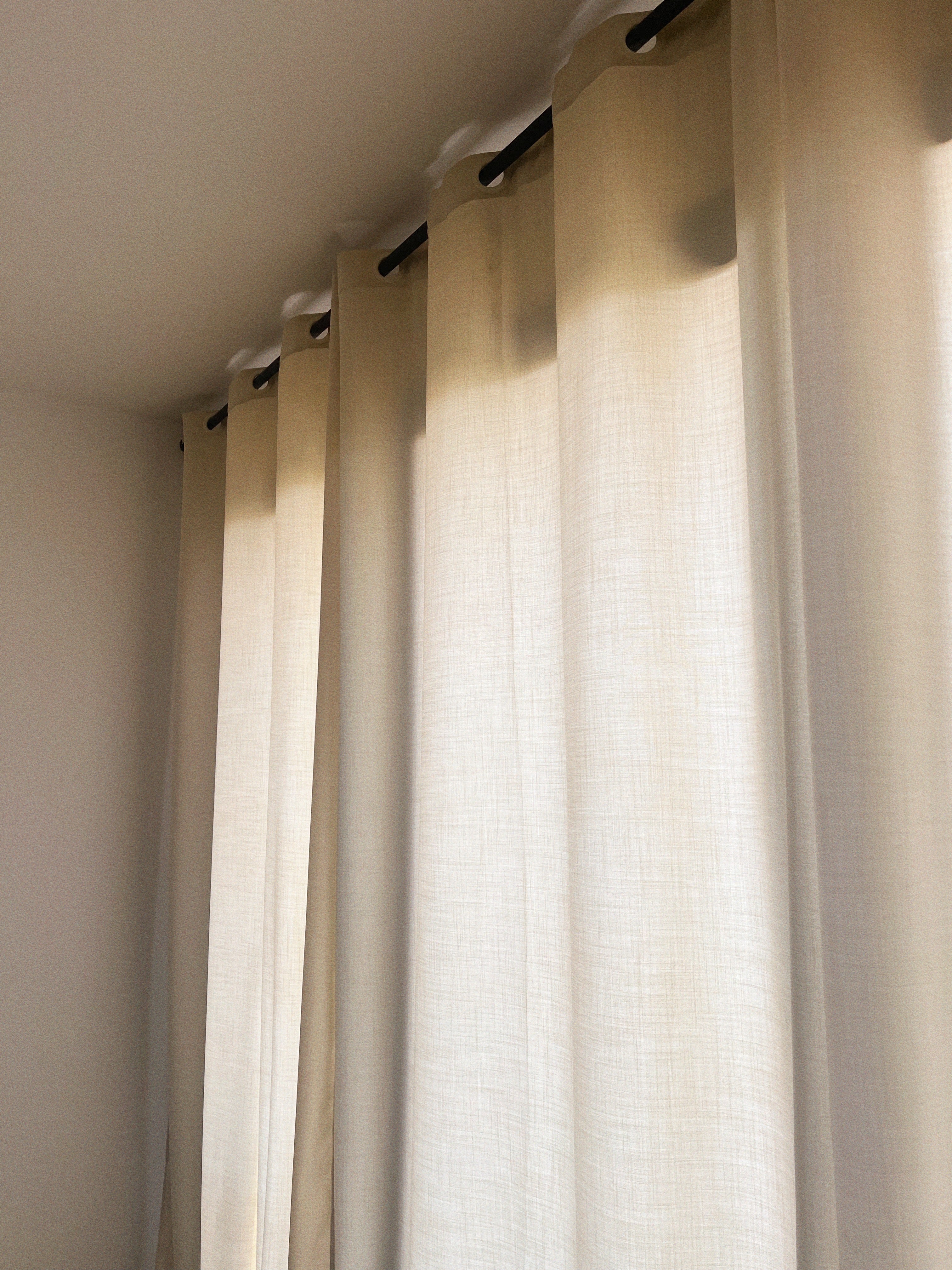 Cream curtains